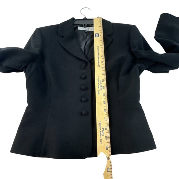Tahari Black Button-Front Blazer Jacket Women's Petite Size 6P Office Whimsygoth - Picture 5 of 6